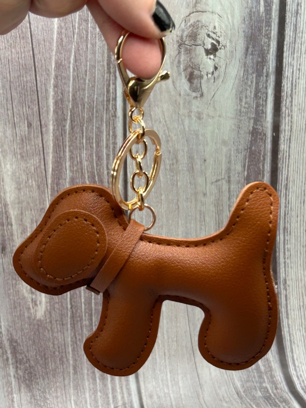 SALE❗️🐶NEW Dog Bag Charm/ Keychain Adorable Puppy Dog Tan - Picture 3 of 8